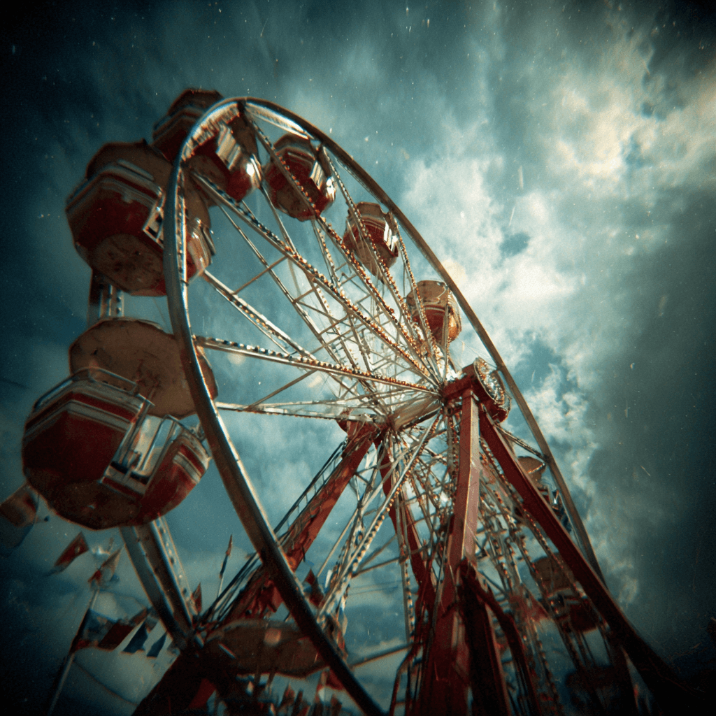 Lonely Ferris Wheel at Carnival Photograph