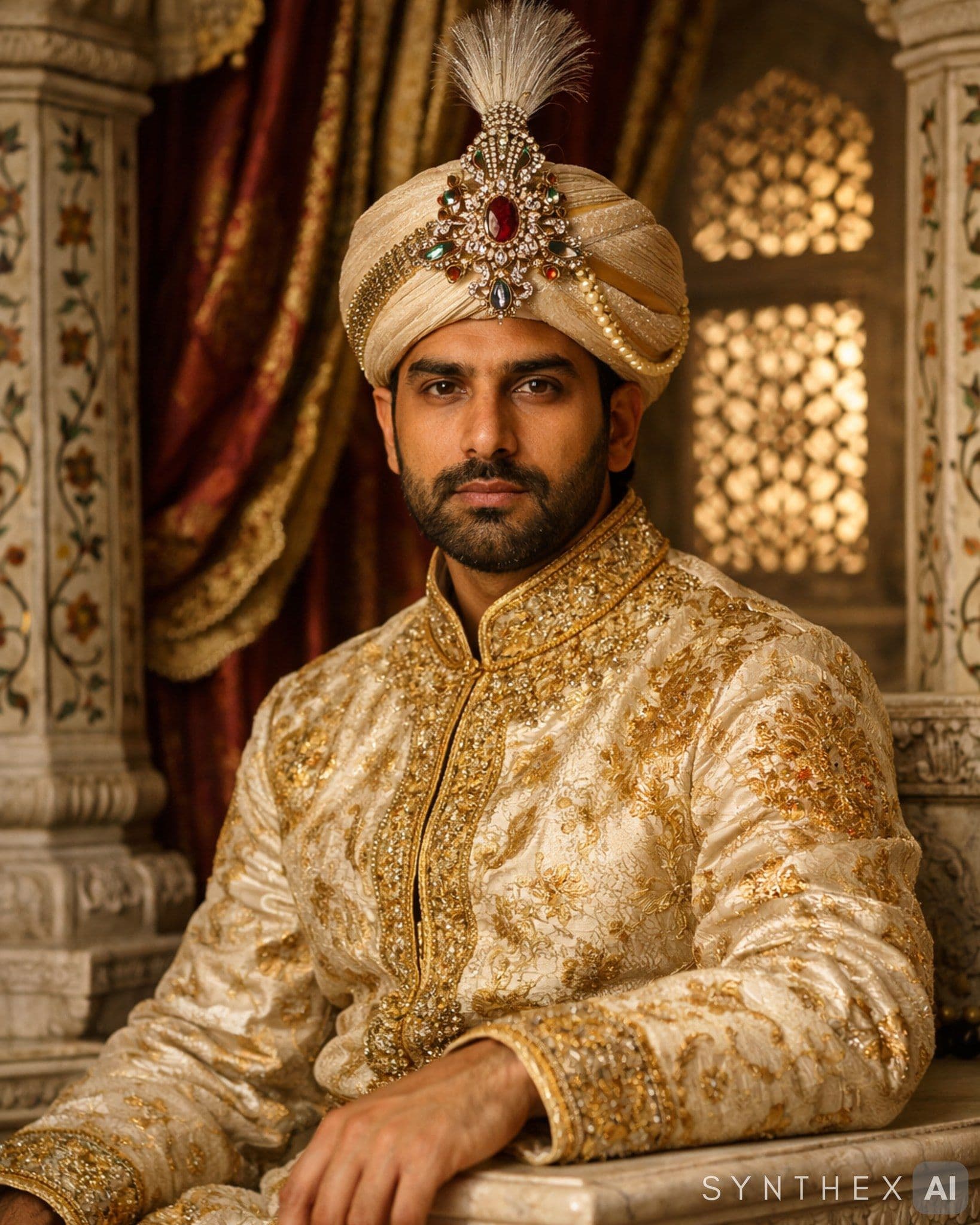 Generate Mughal Imperial Court Portraits