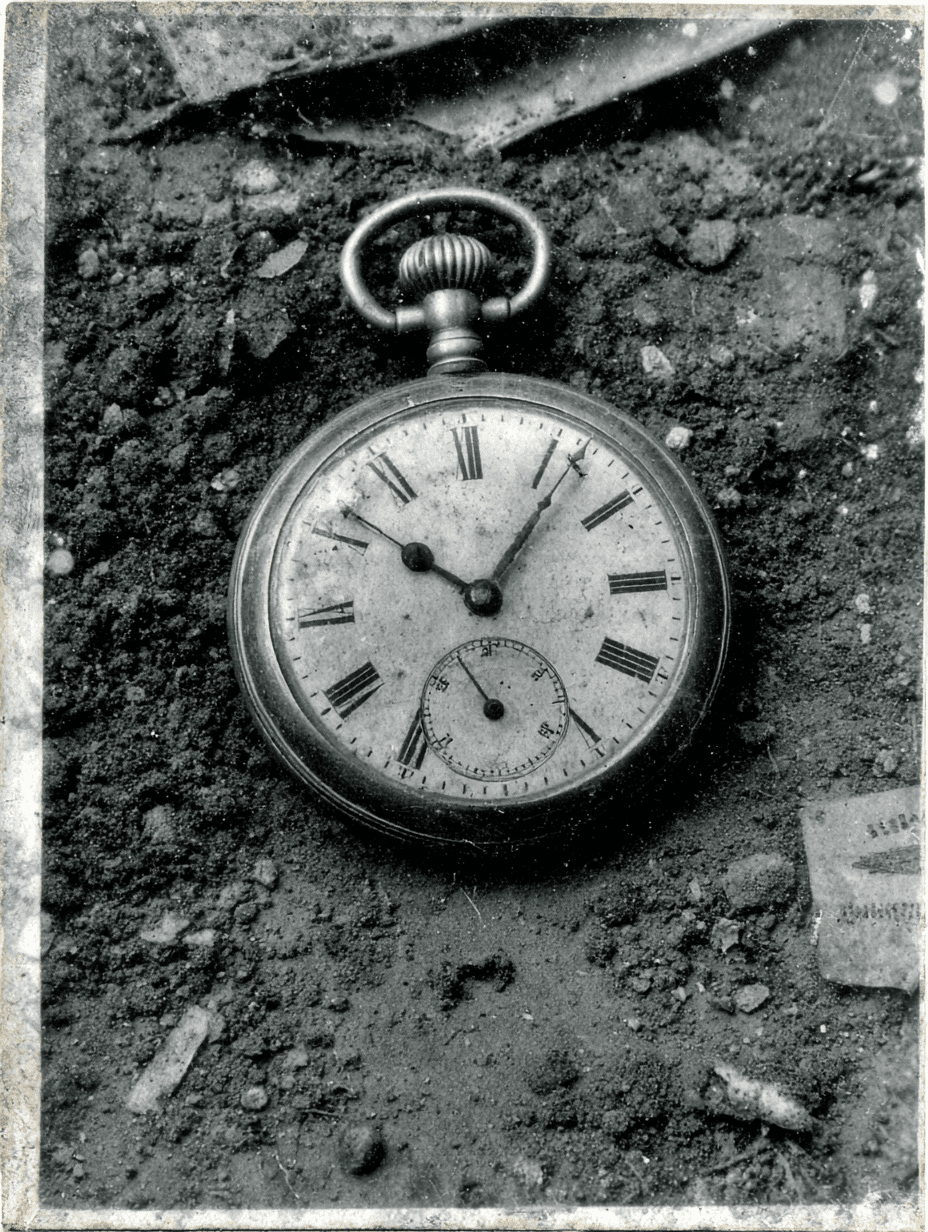 Antique Black and White Vintage Pocket Watch Photograph