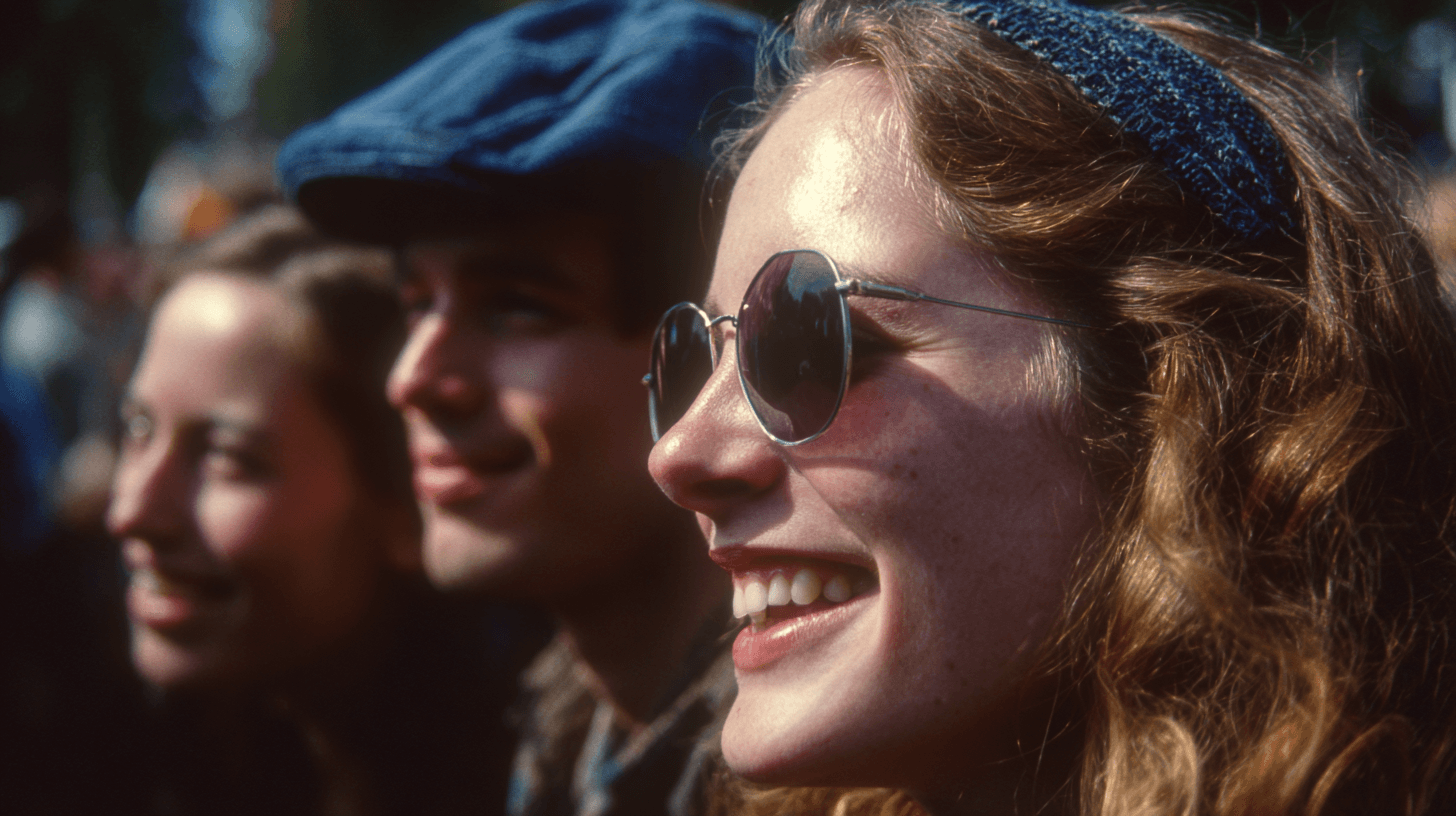 Kodak Ektachrome Group of Friends at Festival Portrait