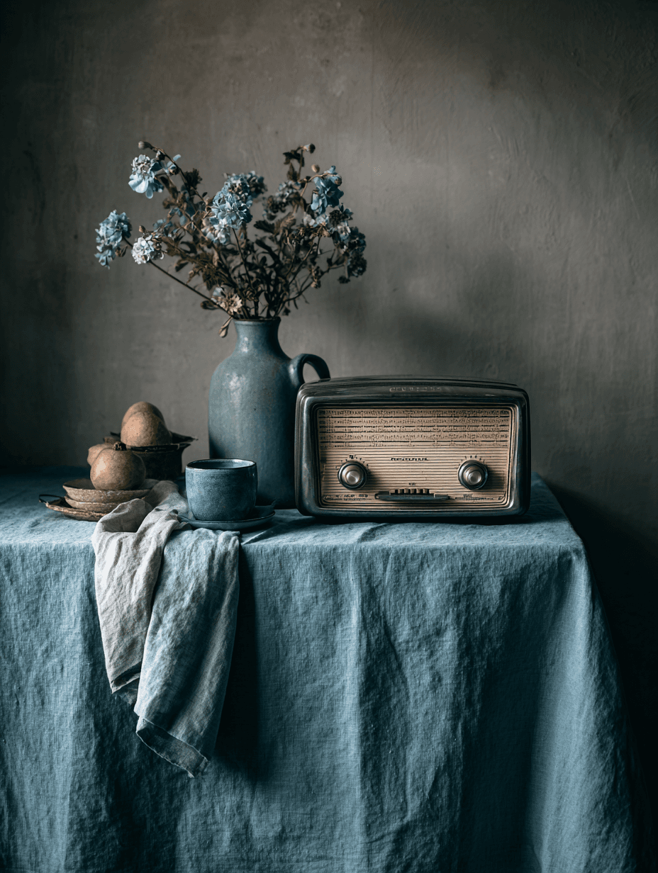 Overcast Nordic Radio Still Life Photo