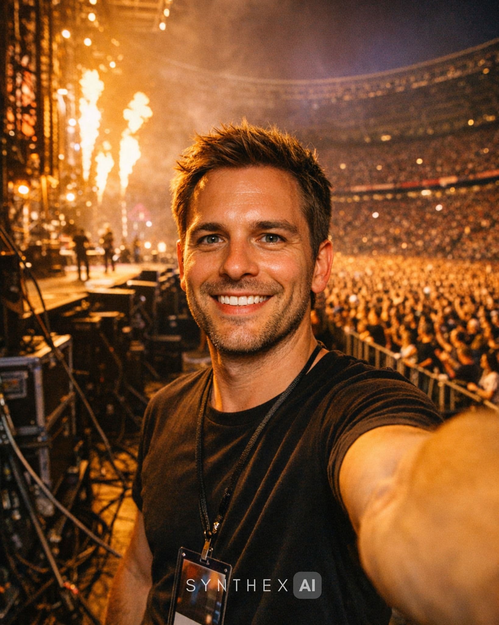 Generate Stadium Concert Backstage Selfies
