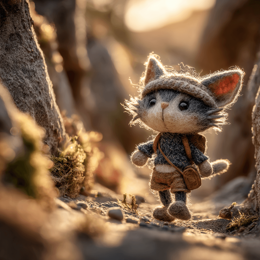 Cinematic Heartwarming Macro Photograph of Kitten