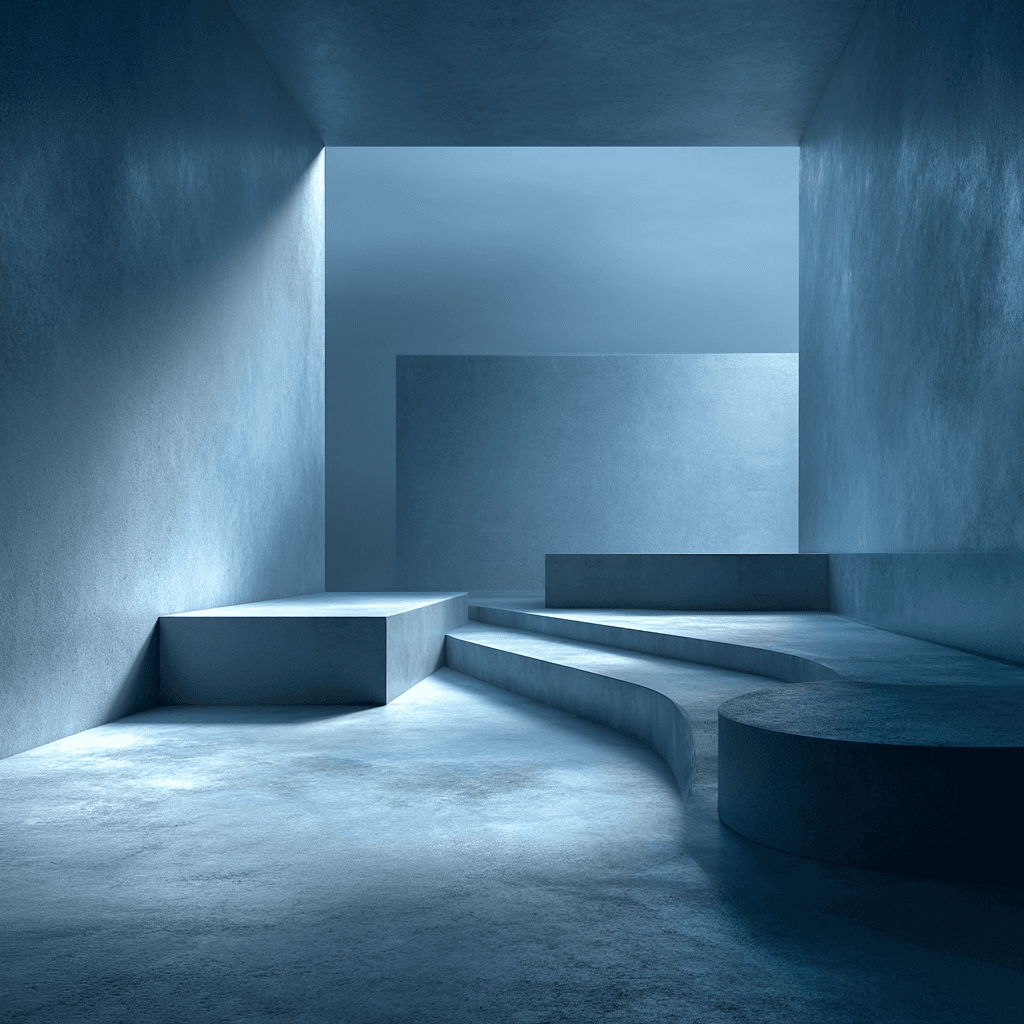 Monochrome Indigo Smoke Editorial Still Life Composition 2