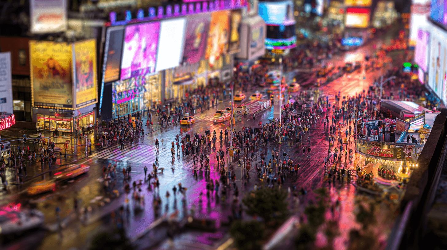 Crowded City Square Like Times Square Photograph