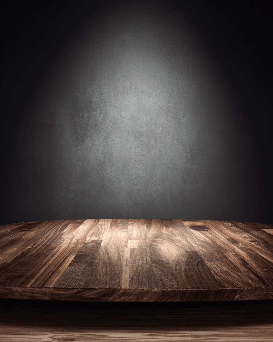 Dark Walnut Wood Base Product Surface Photo Composition 2