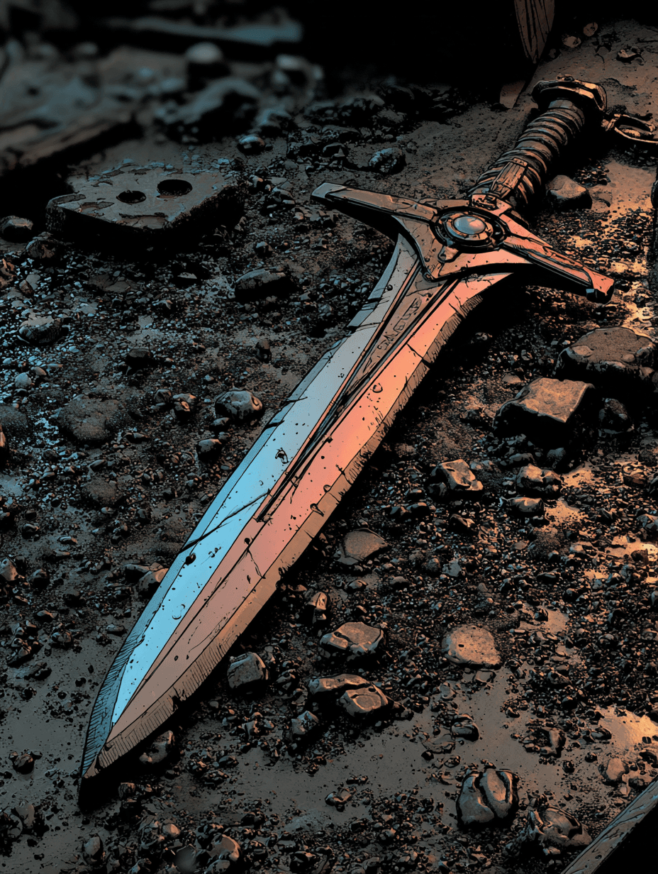 Gritty Cinematic Rough Hewn Dagger Scene