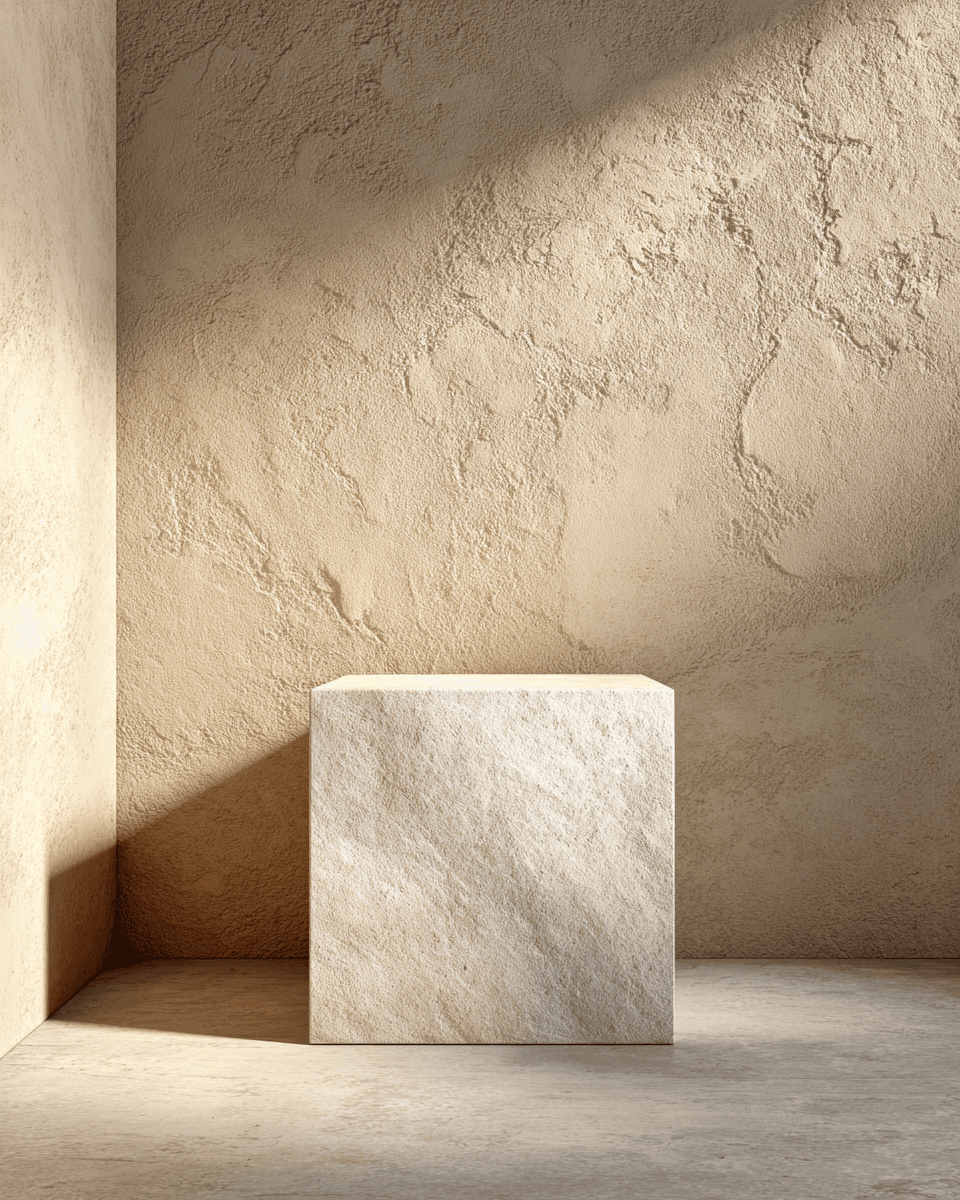 White Stone Plinth Product Surface Photo