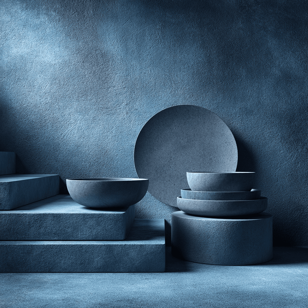 Monochrome Indigo Smoke Editorial Still Life