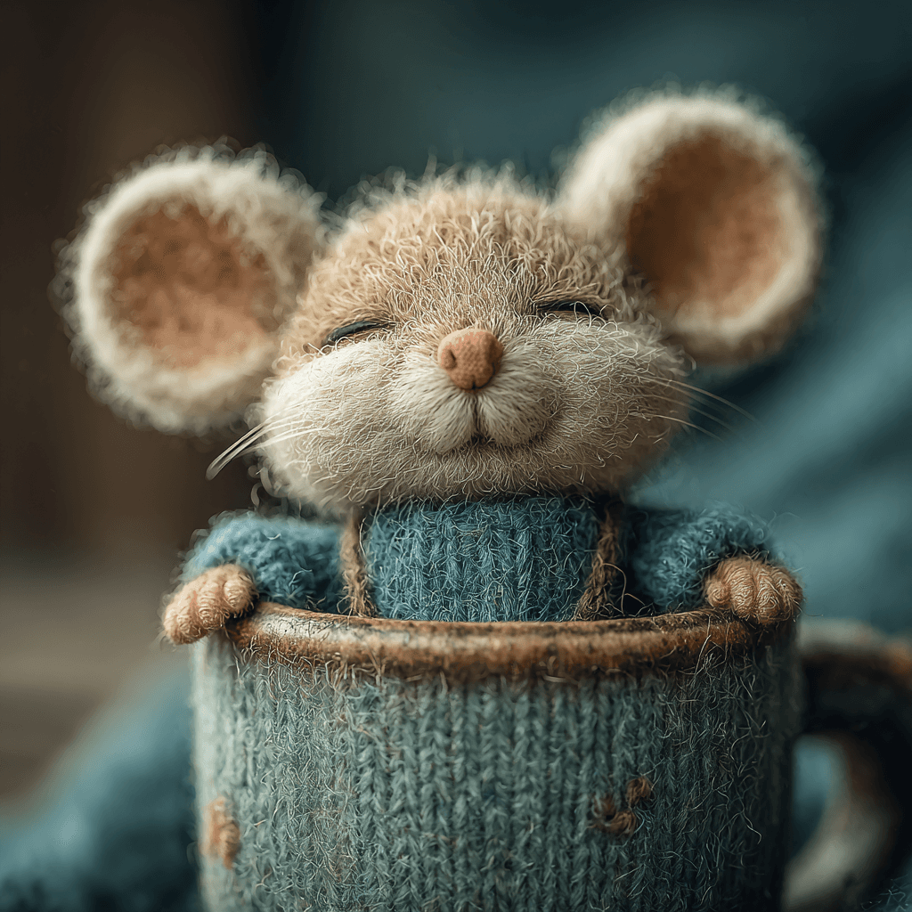 Cinematic Macro Photograph of Tiny Mouse