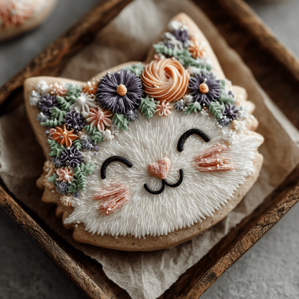 Kitten Sugar Cookie Flat Lay Photo