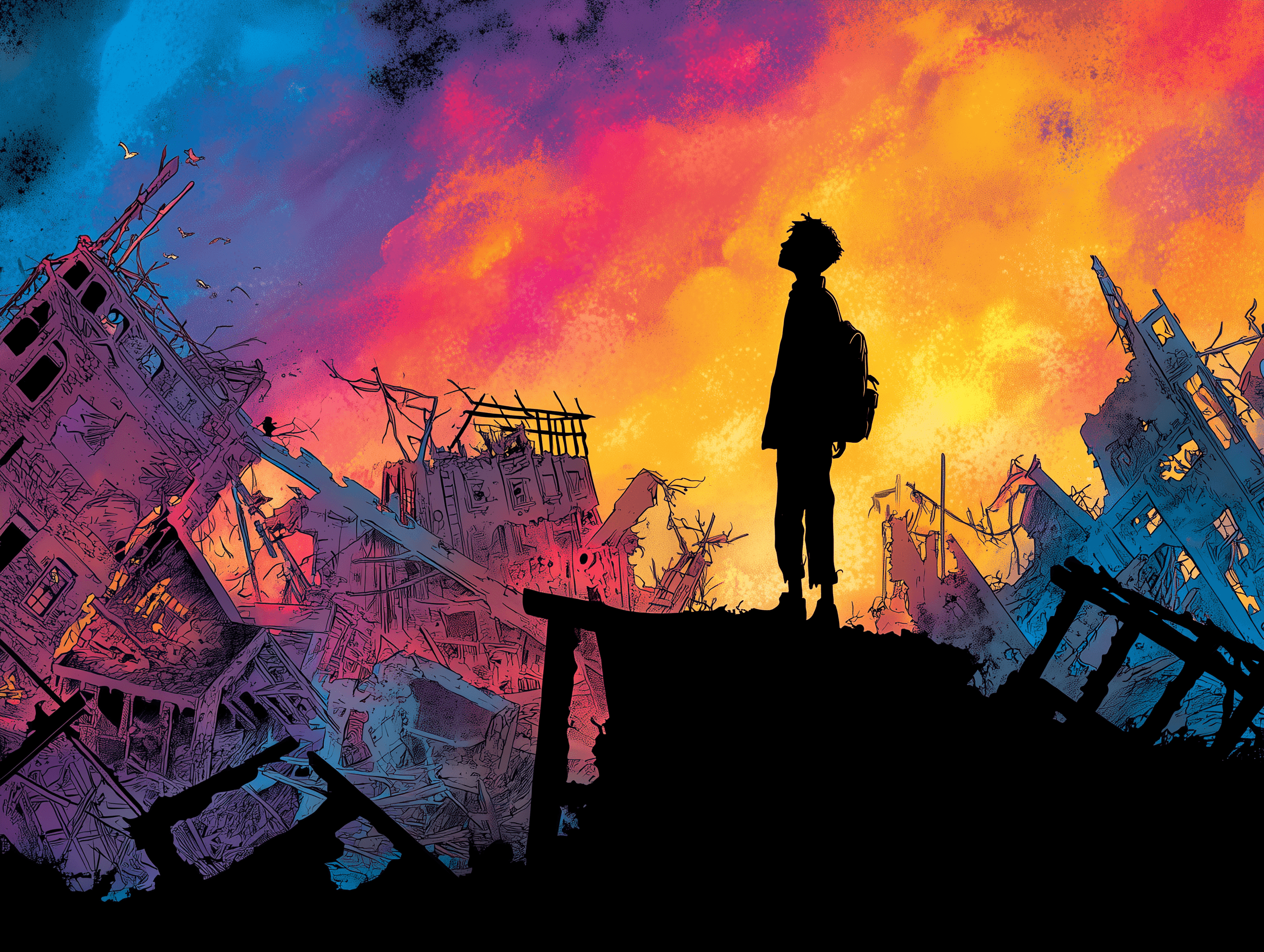 Lotte Reiniger Post-Apocalyptic Survivor Illustration
