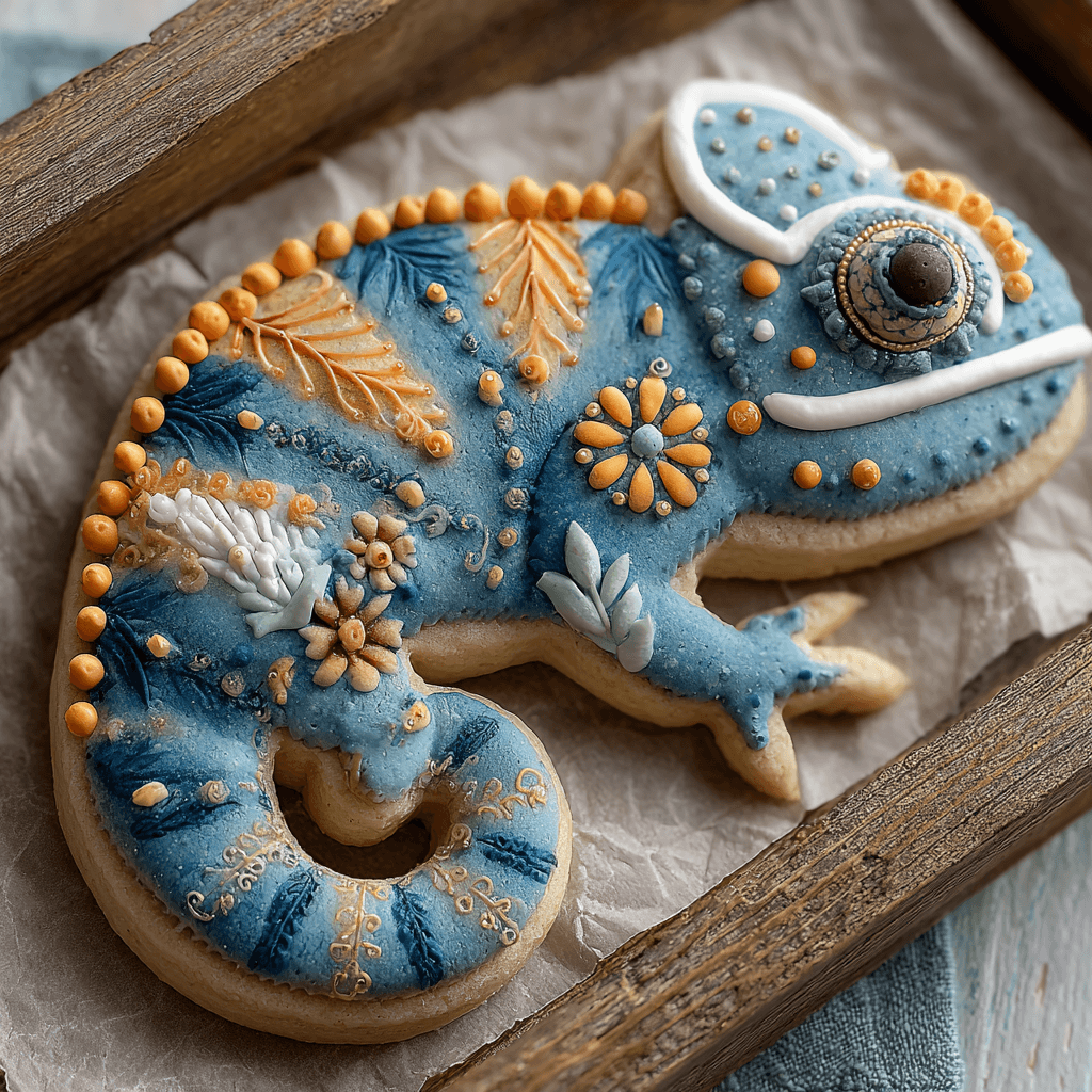 Professional Baking Photography of Artisan Decorated Chameleon Photo
