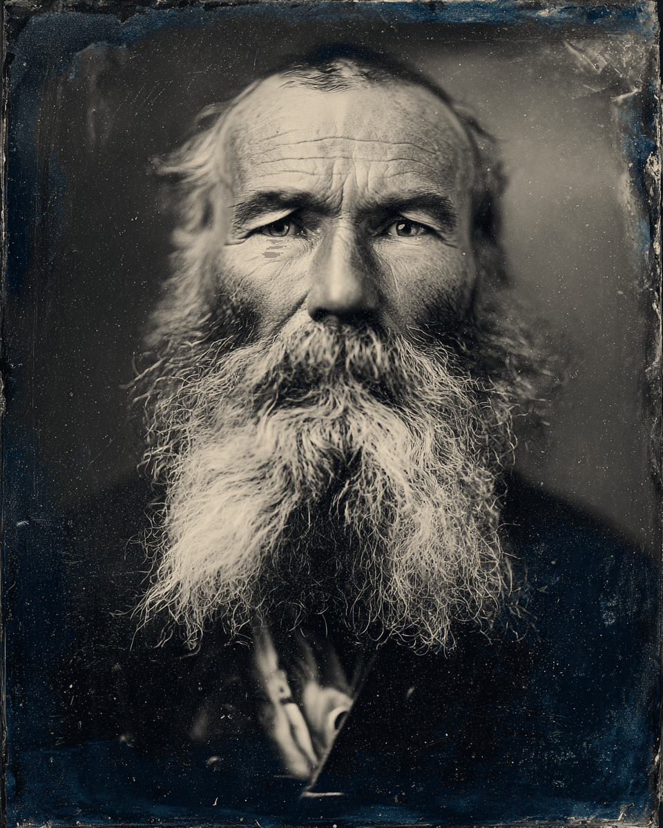Haunting Tintype Old Sea Captain with Long Photo