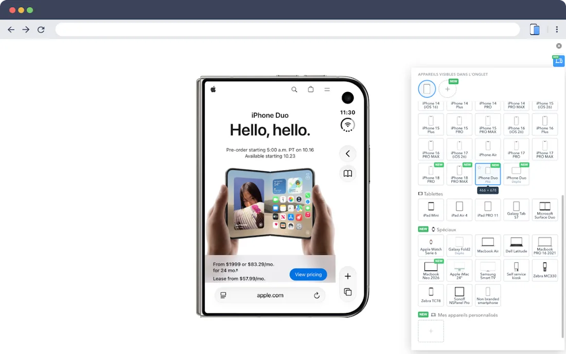 Mobile simulator - responsive testing tool: official promotional screenshot