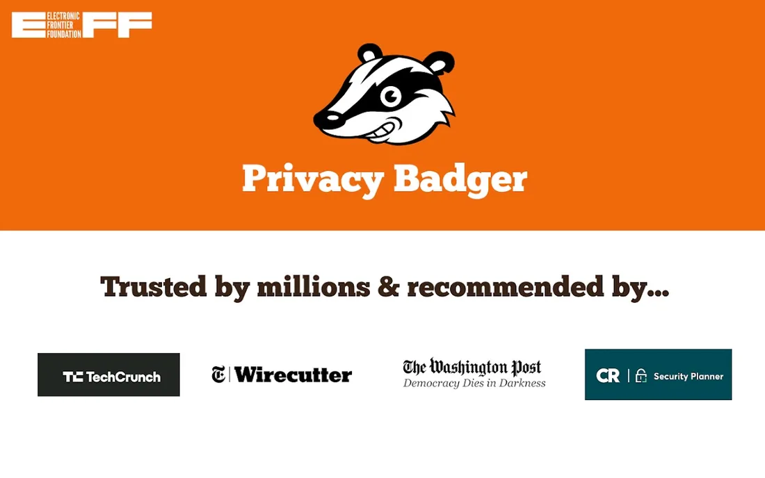 Privacy Badger: official promotional screenshot